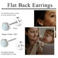 thumbnail image 2 of 8Pairs Flat Back Stud Earrings Set for Women Men Hypoallergenic Cartilage Stud Screw Back Earrings Piercing Jewelry 18G 16G, 2 of 9