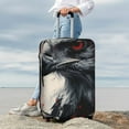 thumbnail image 7 of Rateoe Red Black Ink Style Bald Eagle Printed Luggage Cover, Suitcase Protector Fits 18-32 Inch Luggage-Large, 7 of 7