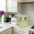 thumbnail image 4 of Farmhouse Farm Pressure Cooker Cover Minimalism Yellow Buffalo Check Plaid Holiday Theme Dust Cover for Kitchen Appliances with Top Handle & Storage Pockets, Fits 6 Quart Instant Pot, Air Fryer, 4 of 9
