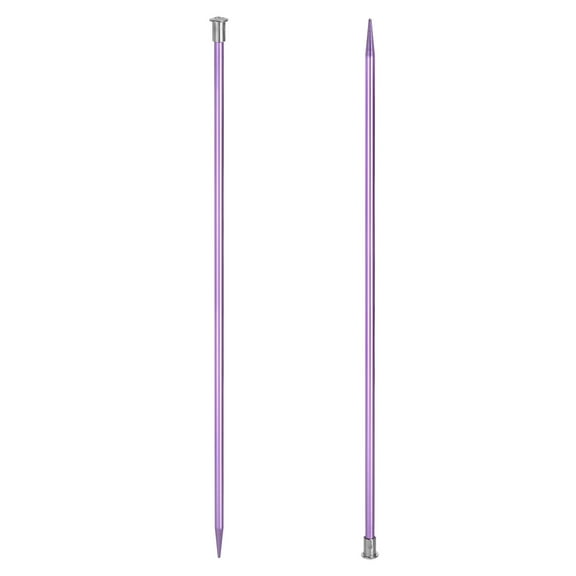 Uxcell 2Pcs Aluminum Knitting Needles 6mm Single Pointed Knitting Needle 13.8 Inches Length for Handmade Projects DIY