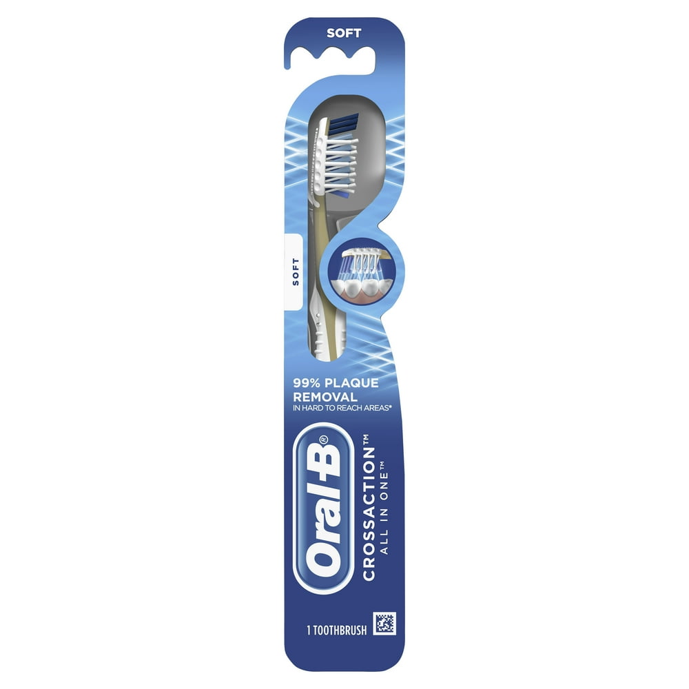 OralB CrossAction All In One Manual Toothbrush, Soft, 1 ct Walmart