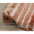 thumbnail image 2 of Luxury Toilet Rugs U-Shaped 20x20, Extra Soft and Absorbent Microfiber Bathroom Rugs, Non-Slip Plush Shaggy Bath Mat, Machine Wash Dry, Contour Bathroom Mats for Toilet Base, Coral, 2 of 9