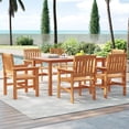 thumbnail image 1 of Costway 7 PCS Patio Wood Dining Table Set with 2" Umbrella Hole Outside Furniture Set, 1 of 10