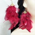 thumbnail image 4 of YongCo Artistic Fringe Plume Earrings User Friendly Material Bohemian Style Party Jewelry Gift, 4 of 20