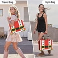 thumbnail image 6 of Large Capacity Tote Bag,Red Christmas Santa Costume Pattern Handbag Fashion Luxury Tote Bag,15.7"x13"x 5.1" Inches,Laptop Compatible, 6 of 6