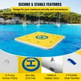 thumbnail image 4 of Tuspuzz Plataforma Hinchable 2,5 x 2 m Plataforma Inflable Flotante 8 x 6 Pies Plataforma Flotante Hinchable para 3-4 Personas Plataforma de Natación Inflable con Bombas Electrica y Manual Barco Yate, 4 of 9