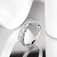 thumbnail image 7 of Moissanite 5 Stone Eternity Ring 4mm 1.5cttw D Color Sterling Silver Engagement Wedding Band Rings For Women, 7 of 7