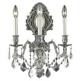 thumbnail image 1 of Elegant Lighting Monarch Traditional Pewter 3 Light E12 Crystal Wall Sconce, 1 of 2
