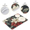 thumbnail image 3 of Yayeee Dish Drying Mat for Kitchen Counter 16"x18" Microfiber Absorbent Pad, White Christmas Leaves, 3 of 7