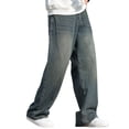 thumbnail image 2 of Mens Baggy Jeans Y2K Vintage Denim Pants Casual Loose Fit Hip Hop Trousers, 2 of 5