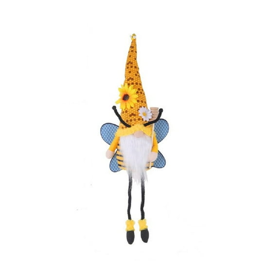 Esaierr Bumble Bee Gnomes Plush - Gnome Christmas Decorations Honey Bee Day Handmade Spring Gnome Yellow & Black Scandinavian Swedish Elf Faceless Doll 21.65X7.08inch
