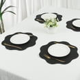 thumbnail image 7 of REGALWOVEN Placemat Set of 6 Faux Leather Placemats for Kitchen Dining Table Decor, Washable Table Placemats Wipeable Table Mat Black 15*15in, 7 of 7