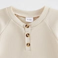 thumbnail image 4 of Splozh Boys Summer Outfit T-Shirt + High Waist Shorts Baby Boy Waffle Knit Set Toddler Kids,Beige,3-4 Years, 4 of 7