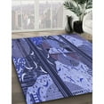 thumbnail image 3 of Ahgly Company Machine Washable Indoor Rectangle Transitional Sky Blue Area Rugs, 8' x 10', 3 of 7