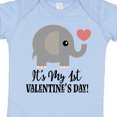 thumbnail image 4 of Inktastic 1st Valentines Day Baby Elephant Boys or Girls Baby Bodysuit, 4 of 5