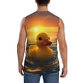 thumbnail image 4 of Balery Cartoon Swimming Yellow Duck Camisetas sin mangas para hombre, absorbe la humedad y protege contra el mal olor.-Large, 4 of 7