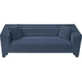 thumbnail image 6 of Meridian Furniture Everett Light Blue Chenille Fabric Upholstered Sofa, 6 of 15