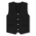 thumbnail image 3 of CENL Men Waistcoat Dress Slim Fit Suit Vest Wedding Suit Formal Business Jacket Top, 3 of 8