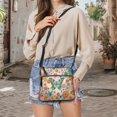 thumbnail image 5 of Kuiaobaty Butterfly Daisy Print Crossbody Bag for Women Trendy, Waterproof Vegan Leather Messenger Purse Crossbody, Medium Size Zipper Hobo Handbag with Adjustable Strap for Travel, 5 of 7