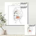 thumbnail image 4 of One Line Portrait of Afro American Woman III 36 in x 36 in Painting Canvas Art Print, by Designart, 4 of 4