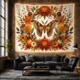 thumbnail image 6 of Autumn Moth With Pumpkins and Chrysanthemums, Warm Vintage Illustration for Moth Lovers, Harvest Wall Art, Thanksgiving Hostess Gift, Tapestry Wall Hanging for Bedroom and Dorm, 6 of 7