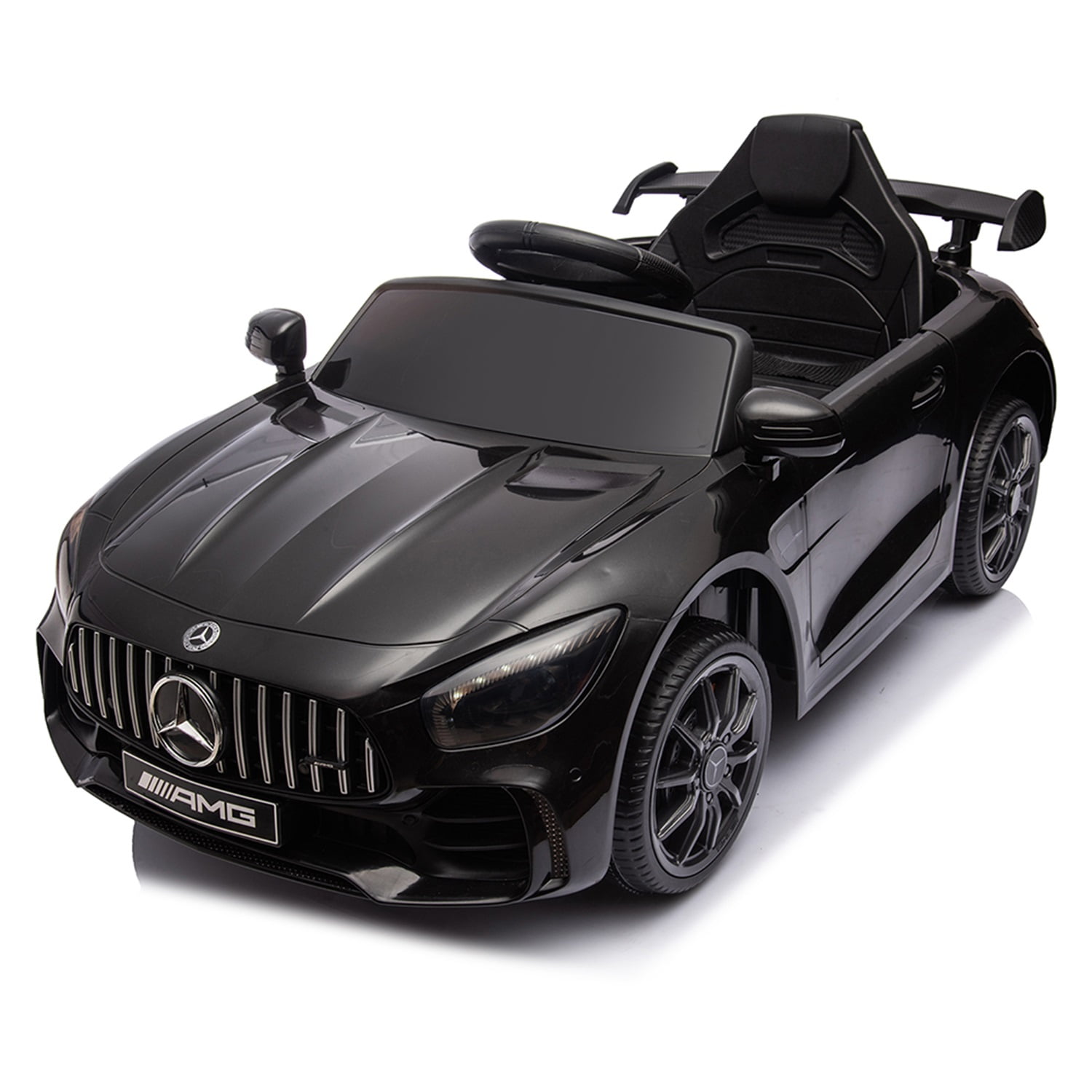 CIPACHO Dual Drive 12V Powered Ride Ons Sports Car with 2.4G Remote Control Licensed Mercedes-Benz AMG GTR for Kids, Black CIPACHO Dual Drive 12V Powered Ride Ons Sports Car with 2.4G Remote Control Licensed Mercedes-Benz AMG GTR for Kids, Black