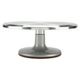 thumbnail image 3 of Silver Aluminum Cake Decorating Stand Cake Turntable, Rotating Cake Stand, For Home Kitchen Cake Shop, 3 of 8