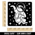 thumbnail image 2 of Sloth Astronaut Floating in Space Self-Inking Rubber Stamp Ink Stamper - Red Ink - Large 1-1/2 Inch, 2 of 7