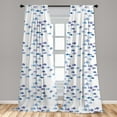 thumbnail image 5 of Ambesonne Animal Curtains, Watercolor Fishes, Pair of 28"x95", Pale Blue Mauve Blue, 5 of 5