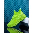 thumbnail image 3 of Men Letter Graphic Breathable Lace-Up Front Running Shoes, Sporty Outdoor Sneakers School Shoes, 3 of 4