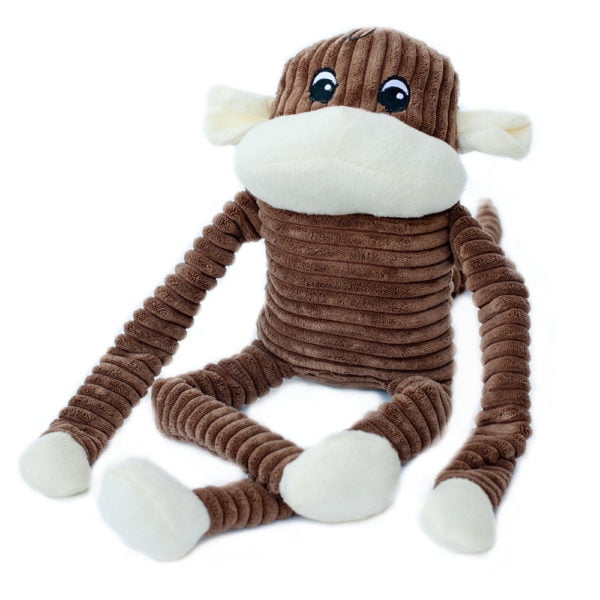 ZippyPaws Spencer The Crinkle Monkey Dog Toy, Squeaker and Crinkle