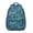 Blue-green, variant on Retro Tropical Floral Bookbag - Ergonomic Breathable School Bag for College