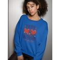 thumbnail image 2 of Happy Valentine's Day Hearts Sweatshirt Women -Smartprints Designs, Female 4X-Large, 2 of 4