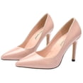 thumbnail image 2 of Classic Heel Design Women's Shoes Heels For Prom And Business Events In Pink Color Featuring Easy To Put Pair, 2 of 3