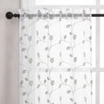 thumbnail image 5 of Kitchen Window Valance & Tier Curtain Set, Light Filtering Curtains, White/Sage, 5 of 5