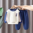 thumbnail image 1 of RXIRUCGD Children's Spring Sports Style Sweater Casual Suit( Blue, Size:12 Months ), 1 of 9