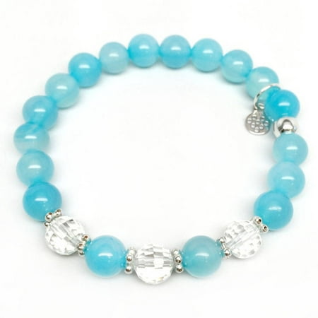 Julieta Jewelry Turquoise Quartz Crystal Naomi Sterling Silver Stretch Bracelet