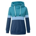 thumbnail image 5 of Women's Color Matching Pullover Hoodies Sweatshirt Pullover Turtleneck Tops Athletic Womens Sweatshirt Snap Hoodie Thick Womens Hoodies Pullover Womens Sweatshirt Jacket Color Hoodie for Women Women, 5 of 6