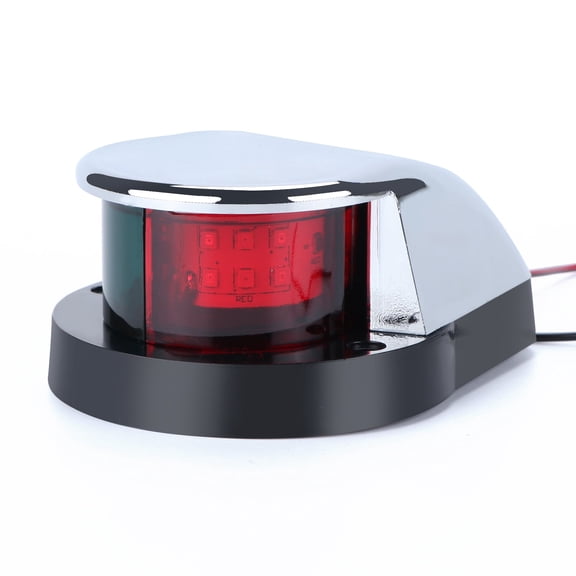 2pcs Boat Navigation Lights, Red and Green Marine LED Bow Lights, Waterproof, Rust-Resistant, Ideal for Pontoon, Skiff, Small Boats, and Yacht(Silver)