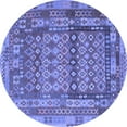 thumbnail image 1 of Ahgly Company Indoor Round Southwestern Blue Country Area Rugs, 8' Round, 1 of 4