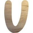 thumbnail image 1 of 7'' Wooden Craft Letter U, Unfinished 1/4'' Cutout, Choose Your Letters, DIY, 1 of 3