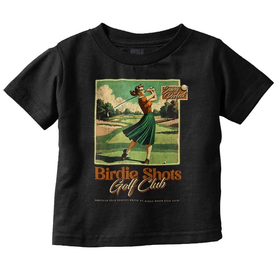 Vintage Birdie Shots Golf Club Poster Toddler Boy Girl T Shirt Infant Toddler Brisco Brands 6M