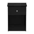thumbnail image 3 of Pemberly Row Engineered Wood Nightstand with One Drawer in Black Oak (Set of 2), 3 of 6