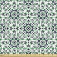thumbnail image 2 of Ambesonne Floral Fabric by the Yard Upholstery, Flowers and Leafy Motifs, 1 Yard, Indigo Charcoal Grey, 2 of 5