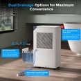 thumbnail image 6 of ENERGY STAR Dehumidifier, 4500 Sq.Ft, 52 Pints/Day, WiFi Control, 5.7L Tank Dual Drainage for Basement Bedroom, 6 of 9
