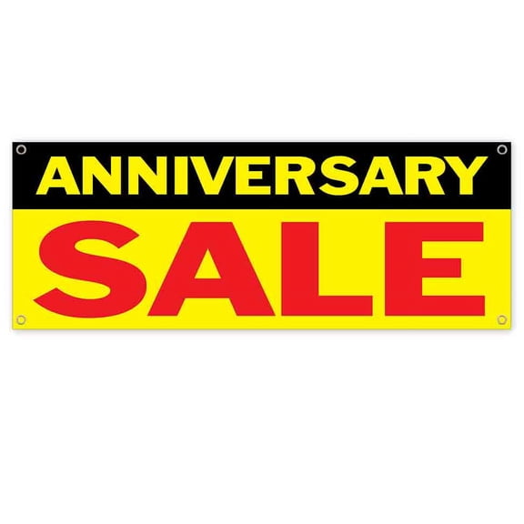 Anniversary Offer 13 oz Vinyl Banner With Metal Grommets
