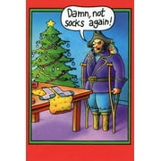 Nobleworks Pirate Peg Leg Socks Box of 12 Stan Eales Humorous / Funny Christmas Cards