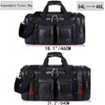 thumbnail image 3 of Bolsa de viaje de fin de semana Baosha HB-21 de piel vegana negra, 3 of 5