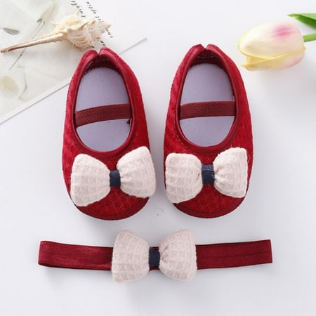 

Lovely 0-6M Bow Design Baby Girl Shoes Baby Girls Princess Shoes Buckle Design