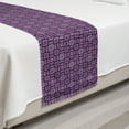 thumbnail image 2 of Abstract Bed Runner, Pattern of Geometric Quadrilaterals Contemporary Stripes Squares Illustration, Decorative Accent Bedding Scarf for Hotels Homes and Guestrooms, Twin, Purple and Plum, by Ambesonne, 2 of 2